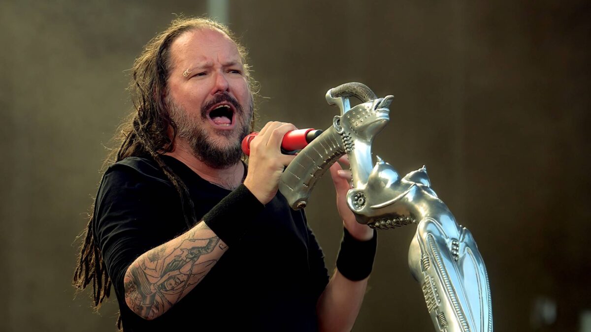 Jonathan Davis, vocalista do Korn, em 2025 (Foto: Didier Messens / Getty Images)